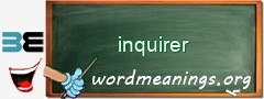 WordMeaning blackboard for inquirer